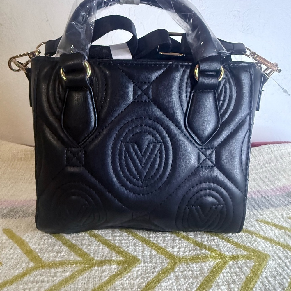 NWT Valentino Orlandi Black Quilted Mini Bag